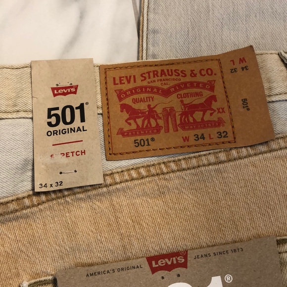 NWT Men’s Levi’s Tri-Colored Straight Jeans - Picture 7 of 7